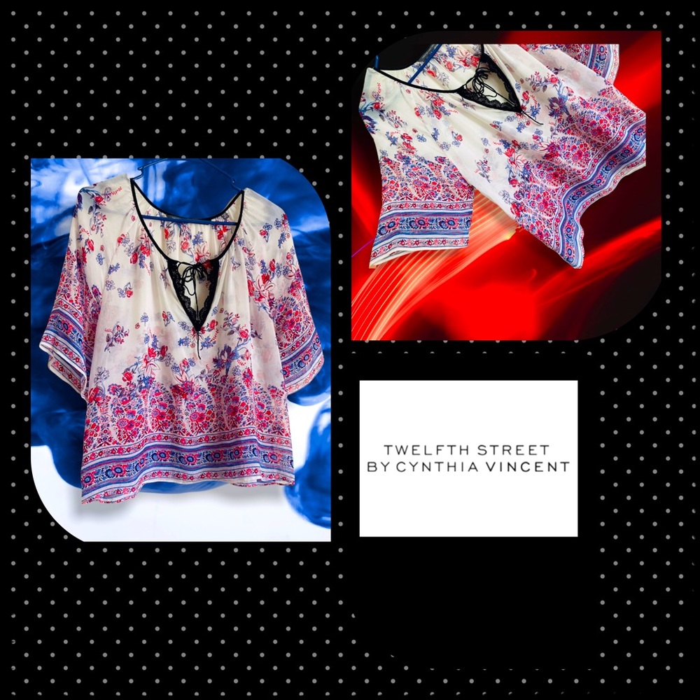 🏷 BOGO 🆓 • 100%Silk TWELFTH STREET by CYNTHIA VINCENT Top / S